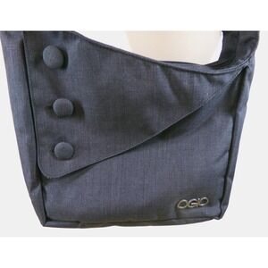 Ogio Cross‎ Body Tablet Purse Messenger Bag Dark Gray w/ 3 Button Lightweight